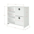 thumbnail image 3 of Circles Low Loft 2 Drawer Shelf With Shelves White, 3 of 5