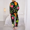 thumbnail image 5 of Disketp Pajamas Set Long Sleeve Sleepwear Womens Button Down Nightwear Pj Sets-Cartoon Vegetables, 5 of 9