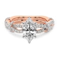 thumbnail image 4 of IGI Certified 3 Carat Marquise Shape Lab Grown Diamond Engagement Ring | 14K Rose Gold | Charlotte Double Twist Side Stone Diamond Ring | FG-VS1-VS2 Quality Friendly Diamonds, 4 of 6
