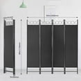 thumbnail image 3 of FDW 4 Panel Room Divider 6 ft Steel for Home Office Bedroom, Black, 3 of 7