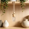 thumbnail image 6 of 1 Pc 5ml Hanging Car Air Freshener Diffuser,Empty Clear Glass Essential Diffuser Oil Aromatherapy Fragrance Perfume Pendant Glass Vials with Wooden Caps & Hanging String(C), 6 of 6