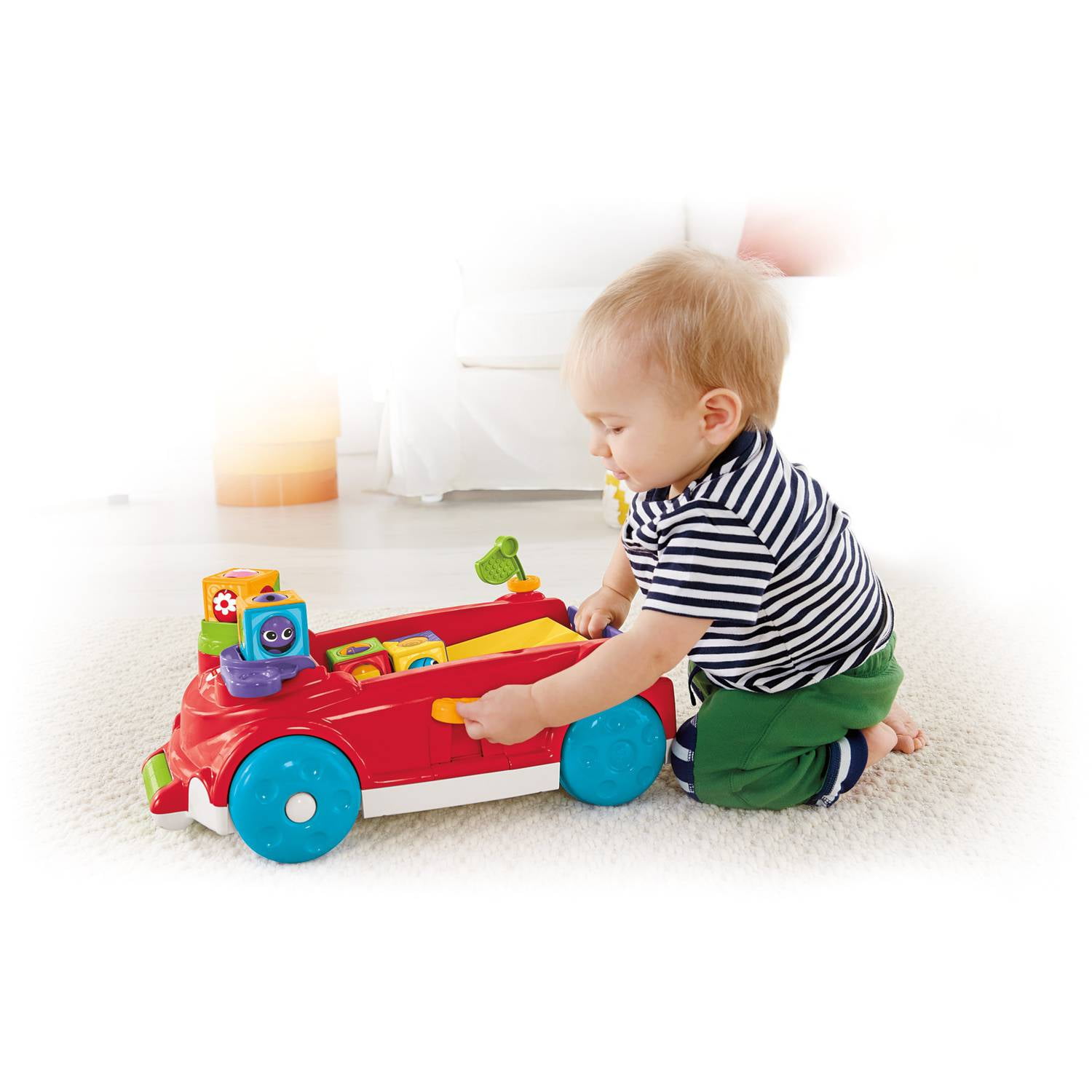 Fisher price roller hotsell blocks rockin wagon