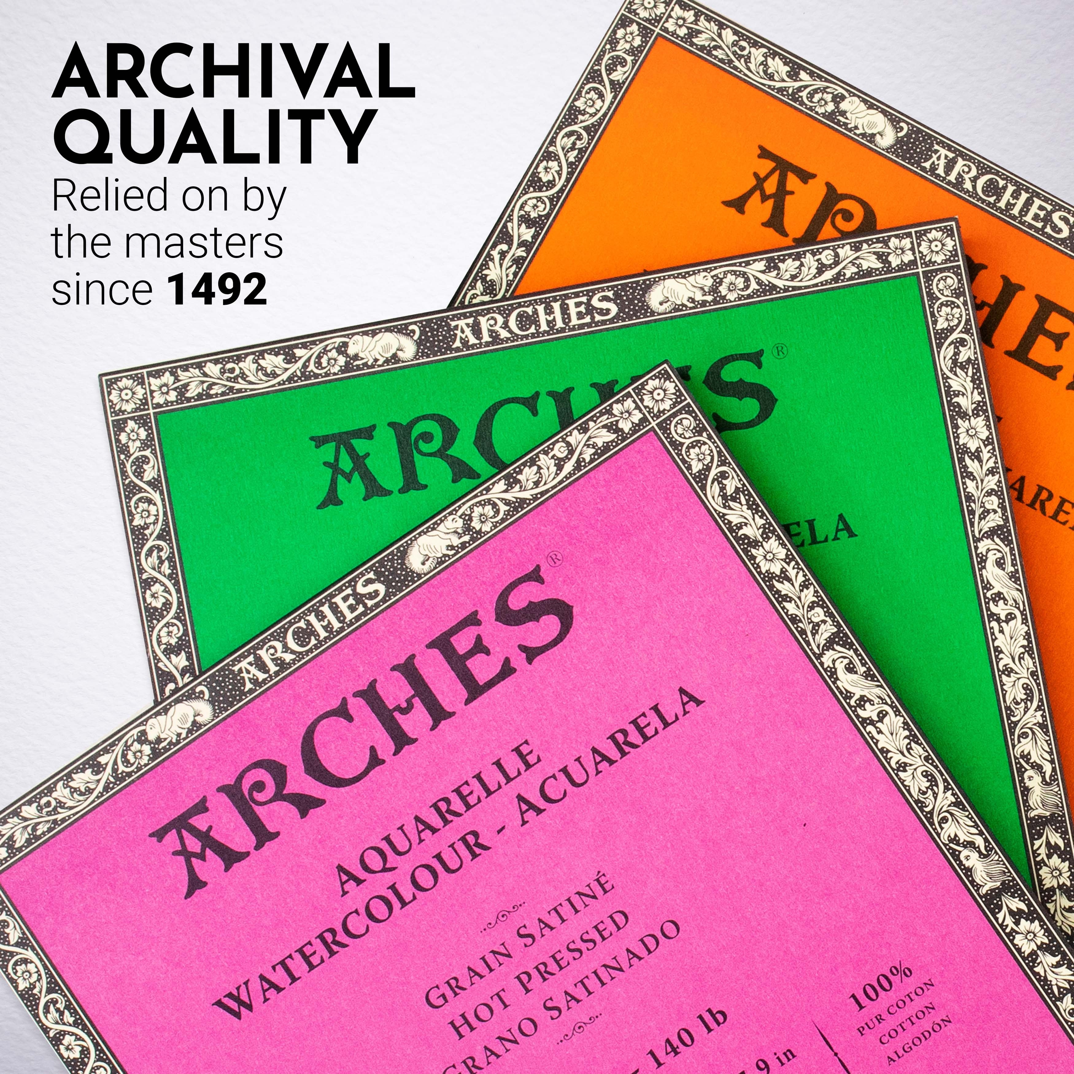 Arches Watercolor Block - 7.9"x 7.9", Rough, 140 lb, 20 Sheets