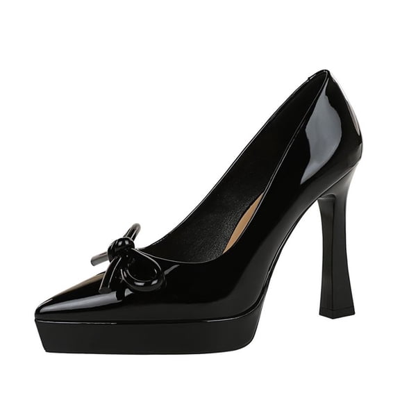 High Heels for Women Stiletto Pointed Toe Pumps 12CM Bow Wedding Shoes Sexy for Bride Prom Party
