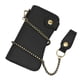 thumbnail image 1 of Cartera de cuero Qarigey antirrobo de cadena larga con cremallera Estuche para tarjetas de crédito Negro, 1 of 6