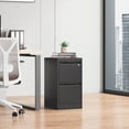 thumbnail image 3 of Bestoo 2 Drawer Metal Vertical File Cabinet, 17.8" Deep Filing Cabinet for Home Office, Letter/Legal/A4/F4 Size, Easy Assemble (Black), 3 of 9