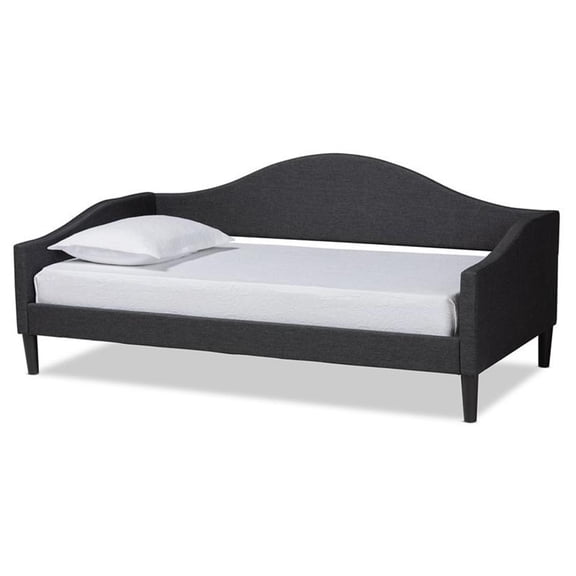 Baxton Studio Milligan Charcoal and Dark Brown Finished Wood Twin Size Daybed