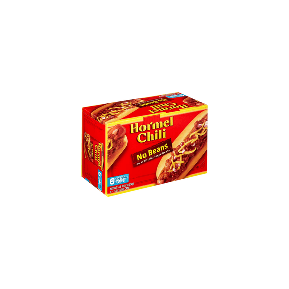 Hormel Chili No Beans 15 oz Easy-Open Cans, Hearty Beef Chili (6 Pack)