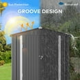thumbnail image 4 of Lockable Lofka 6x4 ft Shed&Outdoor Storage Clearance  - All-Weather Resistant Garden Shed , Grey, 4 of 8
