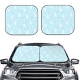 thumbnail image 2 of Daiia Cute Bunny 2PCS Car Windshield Sun Shade, Foldable Sun Shield for Car Front Window, Auto Sun Blocker Visor Protector Universal for Truck SUV Pickup-Large, 2 of 7