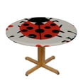 thumbnail image 3 of nygtbtfer  Round Tablecloth Fitted Table Cloths Cover Polyester Wipeable Table Covers for Dinning Patio Indoor 0utdoor Home Party Table Diameter 54-58, 3 of 8