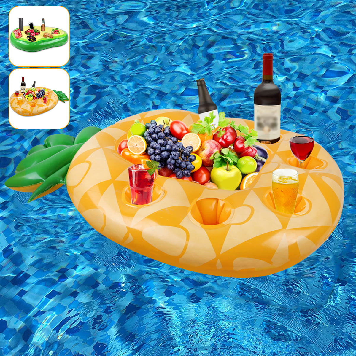 Inflatable Pool Float Tray with Cupholder SNACKS DRINKS FUN OUTDOOR Spa life NEW 