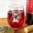 thumbnail image 4 of Happy Valentine's Day Pug holding flowers 15oz Stemless Wine Glass Mug Dog Lover Gifts Wine Glasses Cup - 3005, 4 of 5