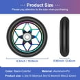 thumbnail image 4 of 2 Pcs Scooter Accessories 110mm Scooter Wheels Colorful Pu Wheels Thick Stunt Car Wheels with Bearings(Black), 4 of 5