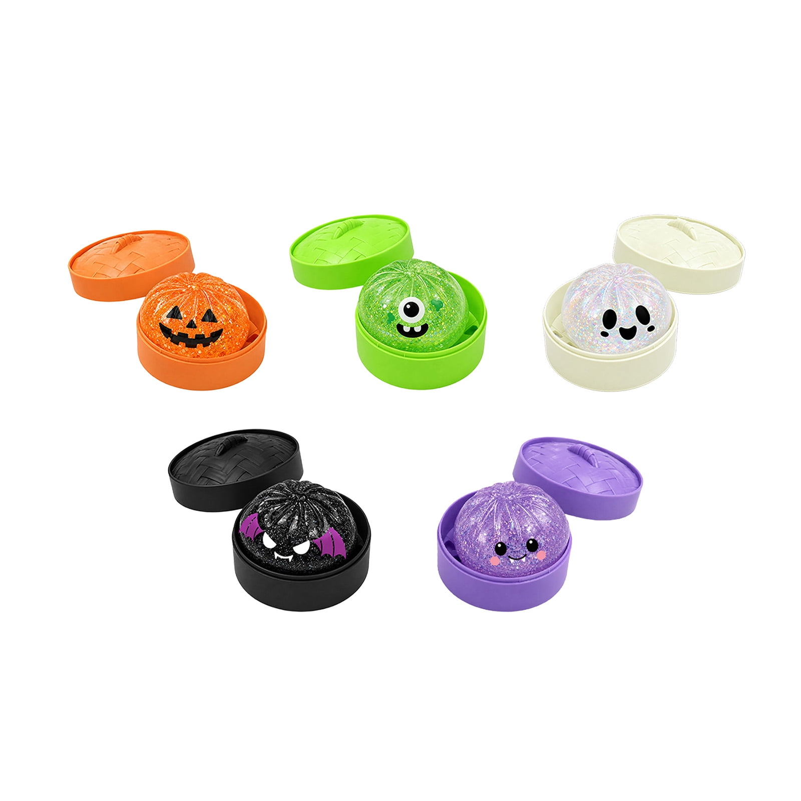 2026 Halloween Blind Box Ghost Dumpling Squishy, Glitter Ghost Dumpling, Gothic Tabletop Accent Decorative Fidget Toy, Ghost Dumpling Stress Squeeze Balls Collectible Figurine