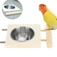 thumbnail image 5 of Gancon Comedero para Loros, comedero para pájaros de Acero Inoxidable, alimentador de Agua para jaulas con Soporte(Soltero), 5 of 8