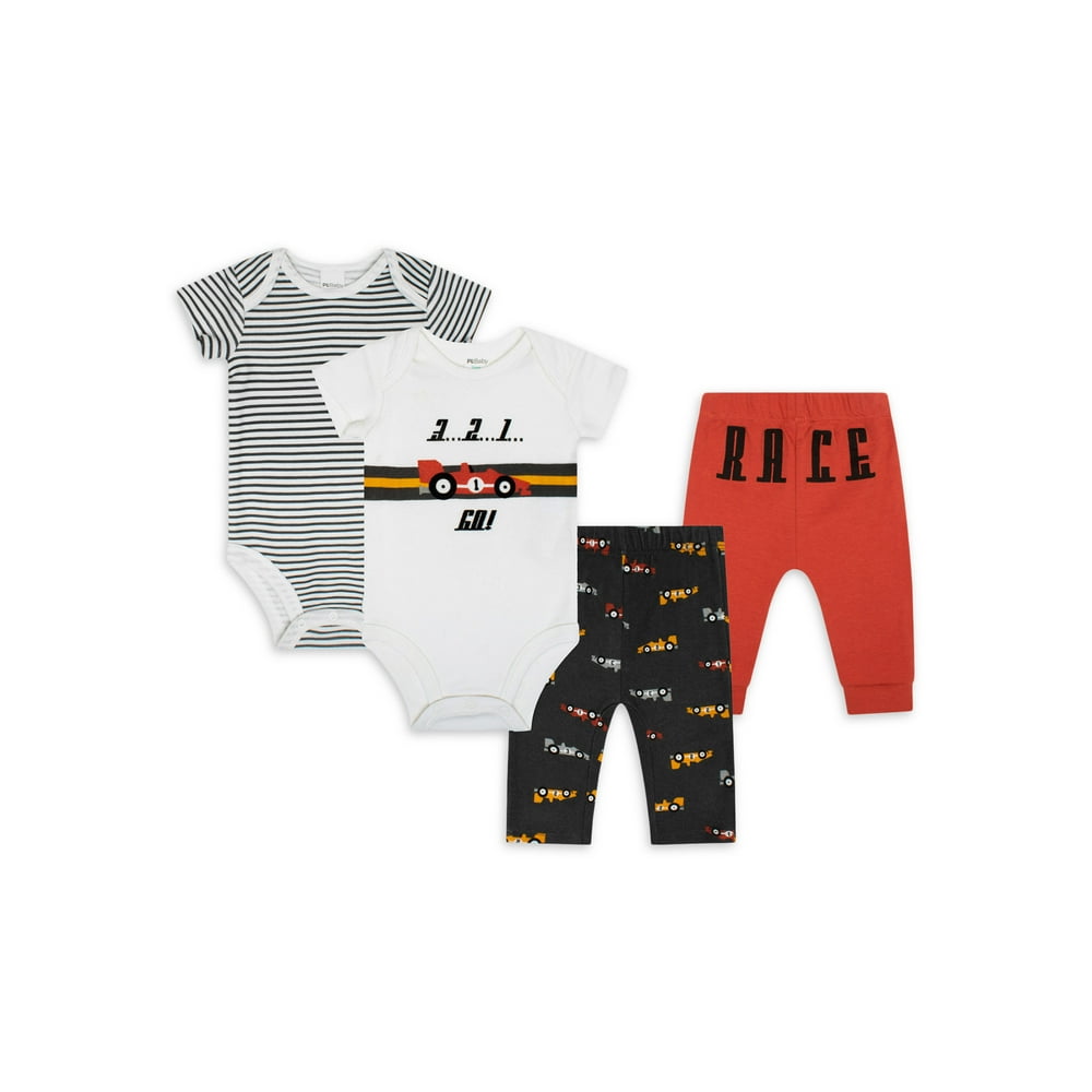 Petit Lem Petit Lem Baby Boy 4 Piece Set Off White