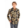 thumbnail image 2 of Ragstock Medusa Foil Long Sleeve Button Up Shirt, 2 of 4