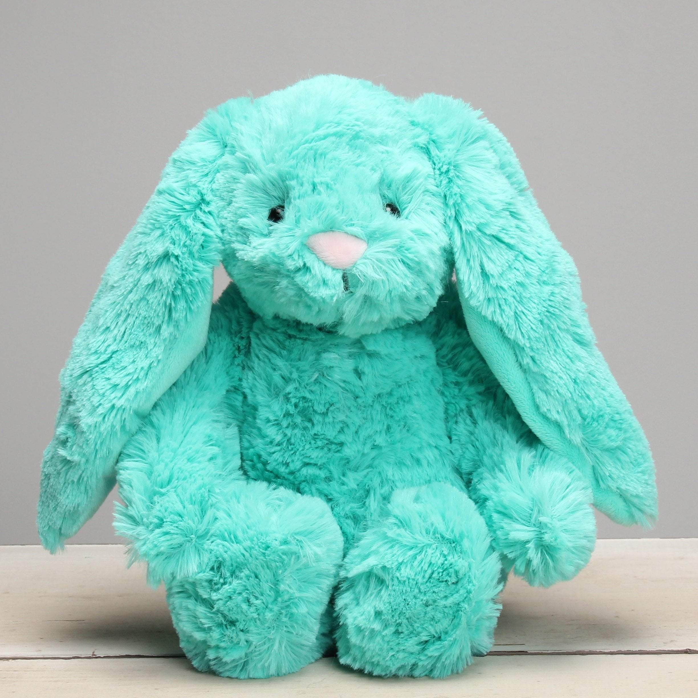 Meadow Friends Easter Bunny Plush Toy Rabbit Floppy Ears Stuffed Animal Blue 15" 