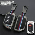 thumbnail image 3 of Car Key Fob Cover Case Protector Zinc Alloy Flip Key Case Cover Holder For Jeep Wrangler JT Gladiator Remote Fob, 3 of 11