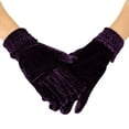 thumbnail image 2 of Visland Glove for Outdoor Activities,Women Solid Color Full Finger Stretchy Velvet Evening Party Prom Cycling Gloves, 2 of 8