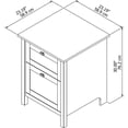 thumbnail image 5 of Pemberly Row Contemporary 2 Drawer File Cabinet in Pure White, 5 of 6