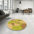 thumbnail image 4 of Ahgly Company Machine Washable Indoor Round Transitional Caramel Brown Area Rugs, 8' Round, 4 of 7