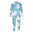thumbnail image 2 of Jacenvly Family Christmas Pjs Matching Sets Long Sleeve Snowman Print Light Soft Loungewear Baby Pajamas Hoodlies Casual Cute Home Wear Festive Sleepwear Sets, 2 of 6