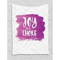 thumbnail image 1 of Fuchsia Tapestry, Joy is a Choice Words on Paintbrush Strokes Positive Design, Wall Hanging for Bedroom Living Room Dorm Decor, 40W X 60L Inches, Fuchsia White and Pale Eggshell, by Ambesonne, 1 of 2
