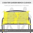 thumbnail image 4 of Outsunny Patio Bench Cushion Outdoor Seat Cushions with Backrest Yellow, 4 of 10