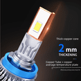 thumbnail image 3 of Faro LED para coche de 120 W, superbrillante, de alta potencia, luz de lejos y de cerca, faro LED modificado H11 H4 H7, 3 of 5