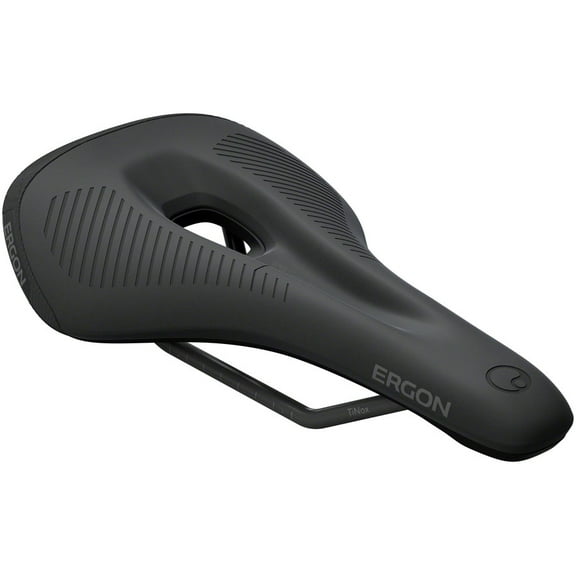 Ergon SMS Comp Saddle - TiNox SL, Black, Men's, Small/Medium