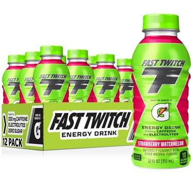 Fast Twitch by Gatorade Energy Drink, Strawberry Watermelon, 12 fl oz, 12 Count Bottles