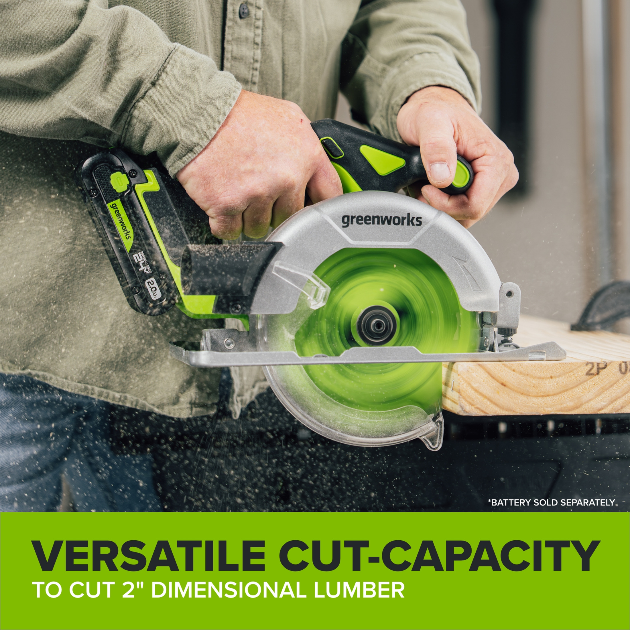 Greenworks 24V Cordless Circular Saw, 6-1/2-Inch PowerAll photo 4