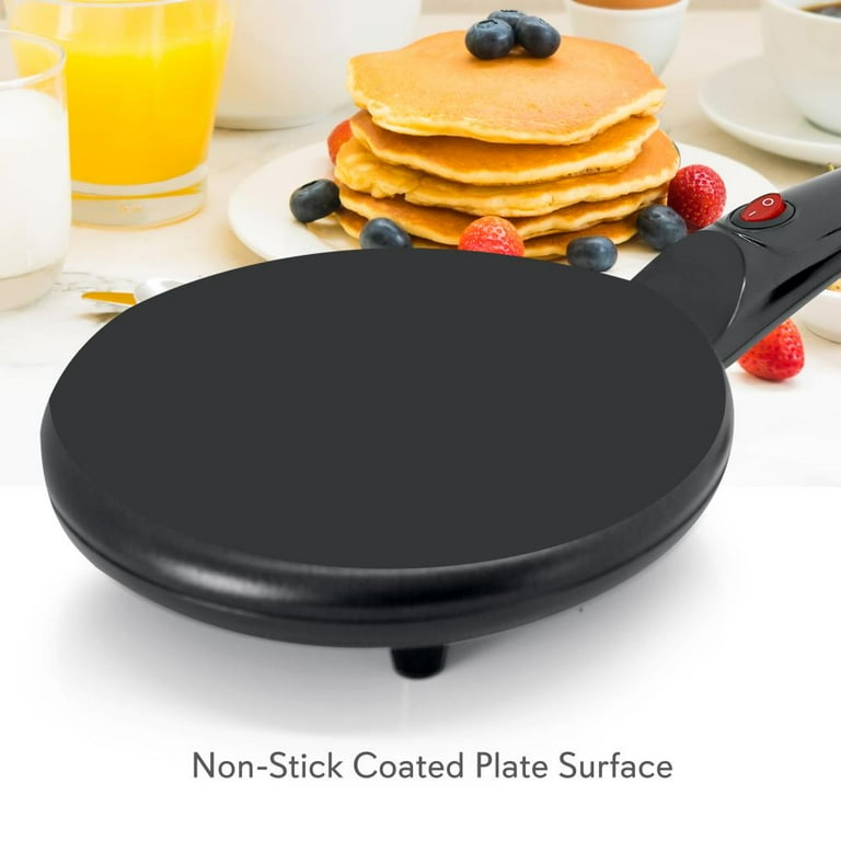 NutriChef Electric Griddle Crepe Maker - Nonstick Pan Cooktop with  Automatic Temperature Control & Plug-in Operation for Kitchen & Countertop.