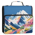 thumbnail image 5 of FORMRS Zipper Binder with Shoulder Strap 2-inch Ring 500 Sheet Capacity File Bag, Abstract Snow Mountain, 5 of 5