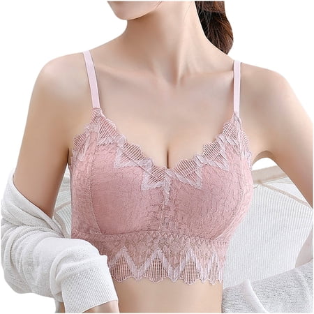 

Dillar Women Lady Lace Gathered Bra Plus Size Sports Bra Underwear Yoga Hollow Out Bra Cup Ladies Seamless Lace Sports Bra Push Up Wireless Bra Ladies Underwear