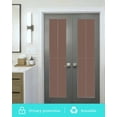 thumbnail image 5 of Window Privacy Film, Brown UV Sun Blocking Window Tint Film Heat Control One Way Blackout Window Film, Pure Brown Solid Color Simple Minimalism Art Non Adhesive Static Cling Sticker 23.6x78.7 In, 5 of 7