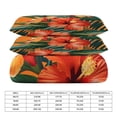 thumbnail image 2 of 3 Pcs Soft Bedding Set, Includes 1 Duvet Cover with Zipper And 2 Pillow,Shams Hawaiian Hibiscus Garden Orange Flowers Queen(90"×90"), 2 of 8