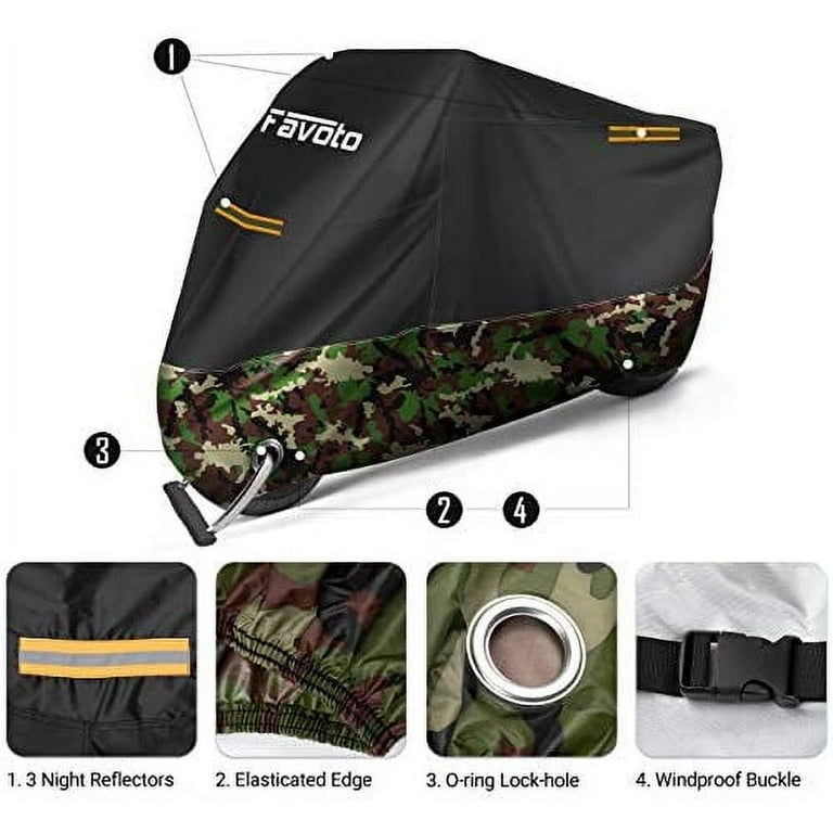 Favoto Motorcycle Cover inches Length All Season Universal