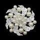 thumbnail image 2 of Broche Pin Cuerpo Color Marfil Cristal Brillante Simulado, Joyería Cristal Rhinestone Flor Conjunto para Decoración De Ramo De Boda, 2 of 5