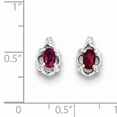 thumbnail image 2 of Sterling Silver Rhodium-plated Created Ruby & Diam. Earrings QBE21JUL, 2 of 2