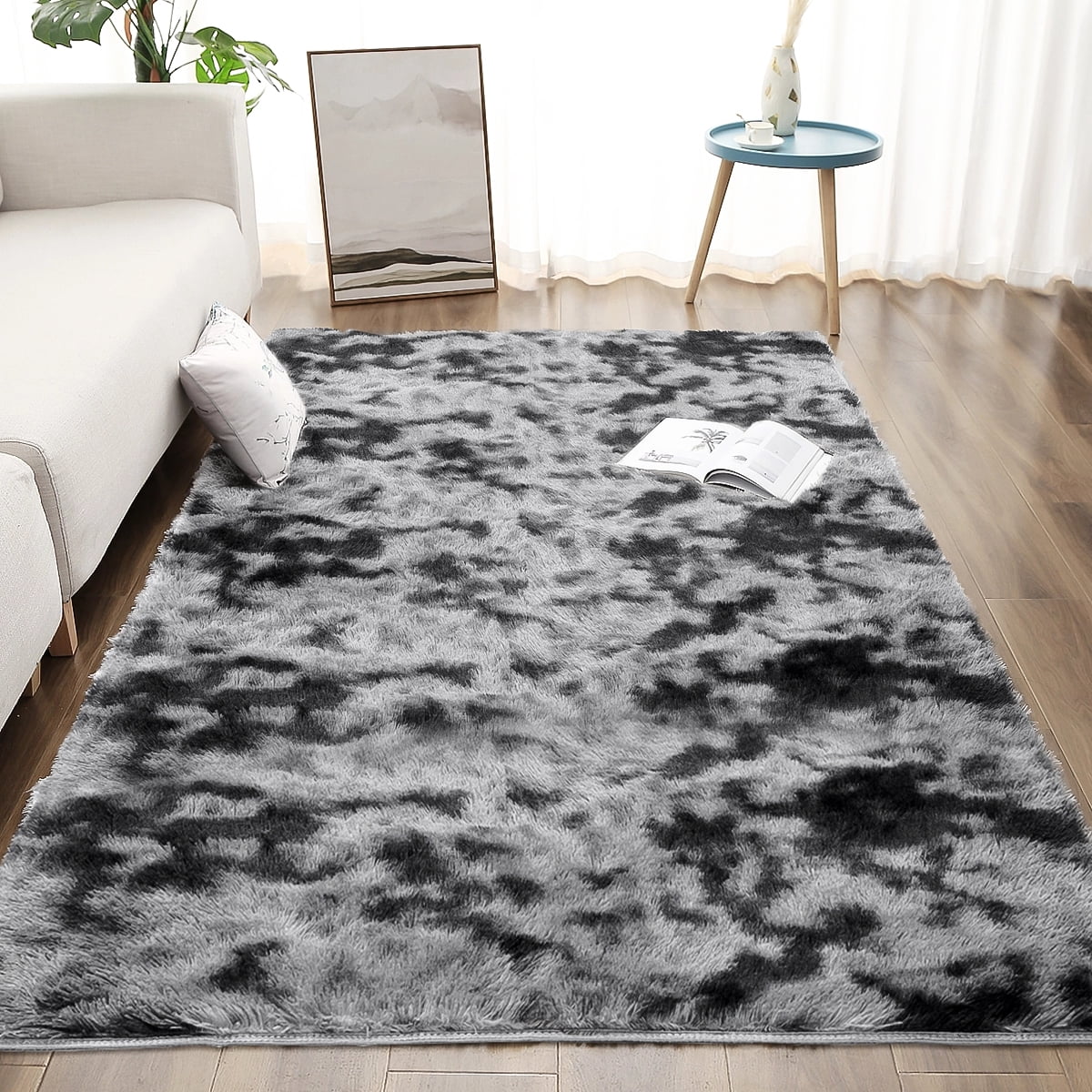 YEERSWAG Area Rugs for Living Room Shaggy Area Rug Indoor Anti-Skid Washable Fluffy Rug,Bedroom Dining Room Carpet Floor Mat,63" x 91"