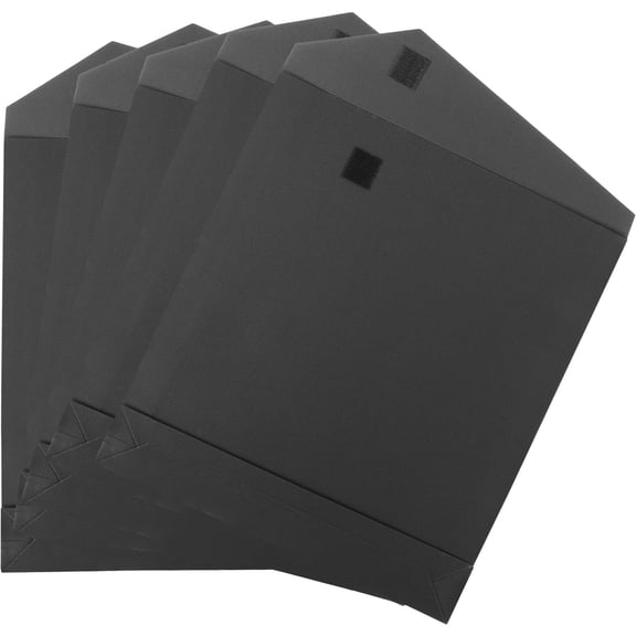 OULII 5Pcs Kraft Paper Bags with Durable Closure for Small Business Packaging and Bulk Paper Storage