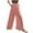 Pink, variant on Lenpel Summer Beach Pants for Women Casual Loose Elastic Waist Wide Leg Flowy Trousers Lounge Palazzo Pants