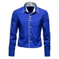 thumbnail image 2 of DPTALR Long-sleeved Solid Color Casual Lapel Button Button Light Business Shirt, 2 of 9