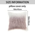 thumbnail image 5 of REGALWOVEN Faux Fur Throw Pillow Covers Soft Warm Fuzzy Cushion Covers Plush Gradient Decorative Pillowcase Pink 18" x 18", 5 of 6