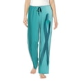 thumbnail image 1 of Balery a Teal Ribbonin Pantalones de pijama para mujer, pijamas ultraligeros, pantalones de estar por casa-3X-Large, 1 of 6