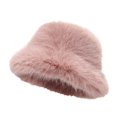 thumbnail image 3 of Lumtrix Faux Fur Winter Hats For Women Winter Christmas Stocking Stuffers Fluffy Solid Color Cap Pink One Size, 3 of 5