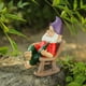 thumbnail image 2 of Gnomo de jardín al aire libre Decoración de jardín con estatua de jardín de resina de gnomo de jardín chistoso divertido para jardín en casa Niños al aire libre Niños Niñas (mecedora, 15 x 8 x 12,5 cm JFHHH pequeña, 2 of 5
